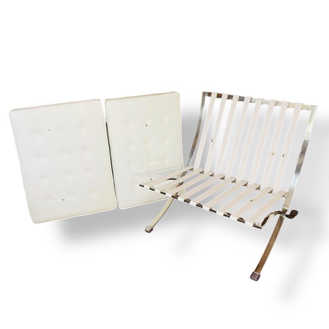 超美品 バルセロナチェア　リプロダクト ソファチェア オットマン付き 1人用