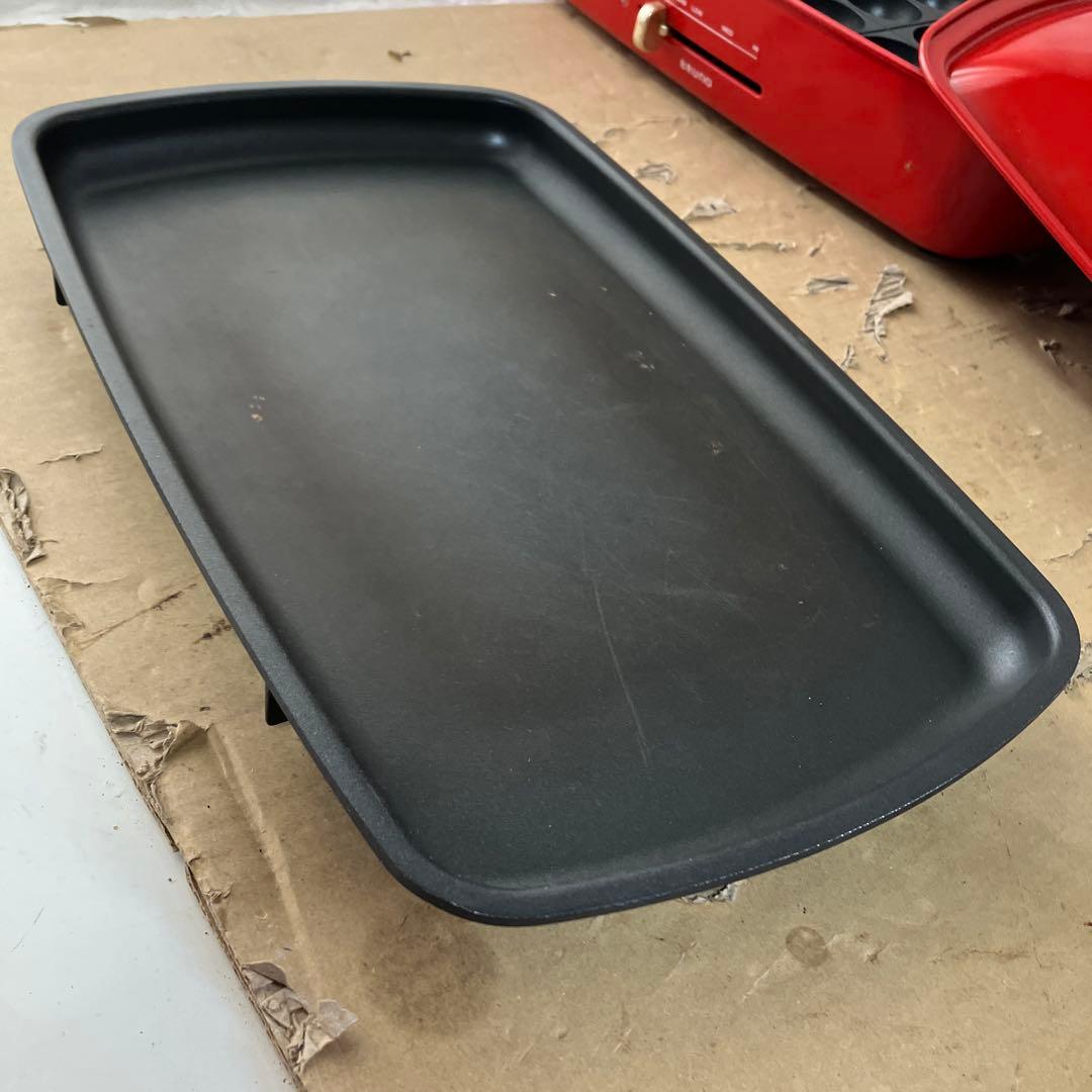 ブルーノ　グランデ　赤 ホットプレート プレート付き　BOE026