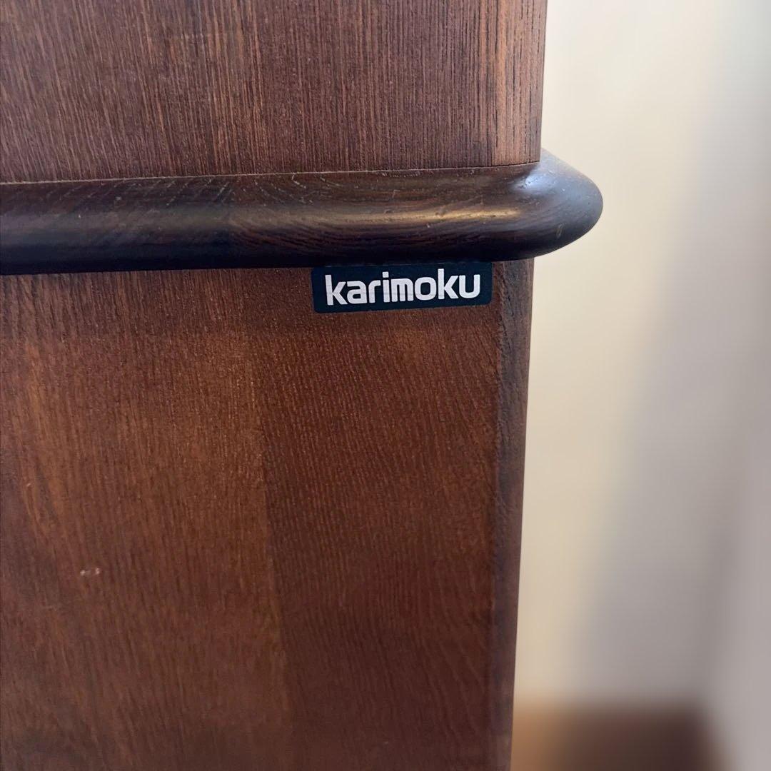 カリモク レトロ 木製電話台 花台 飾り台