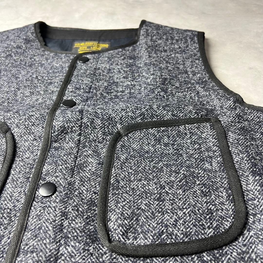 ✅新品　ベスト　ジレ　ウール　復刻　ネイビー　ブラウンズビーチ 似　アメカジ　L