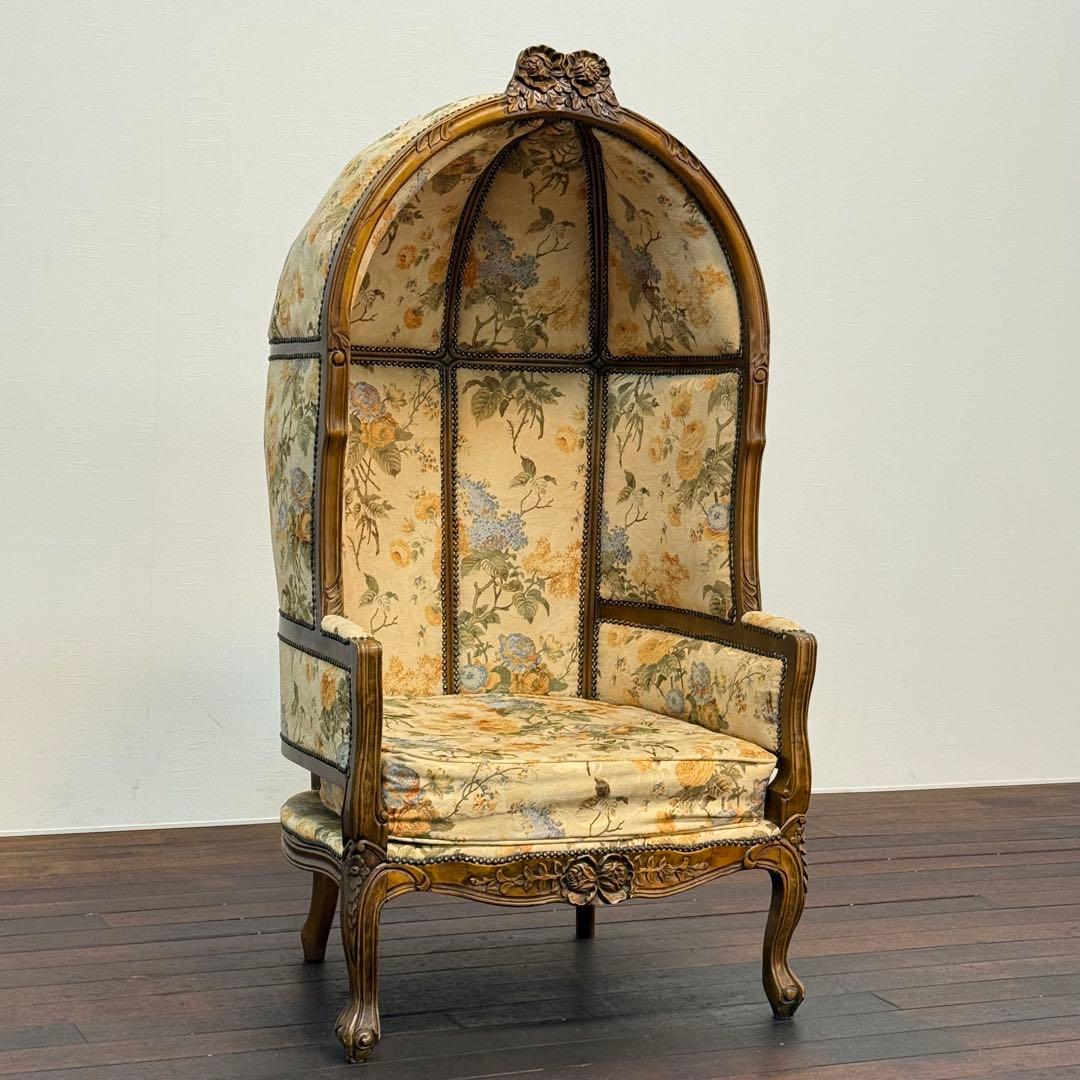 H21K8 ロココ調 猫脚 バルーンチェア ポーターズチェア