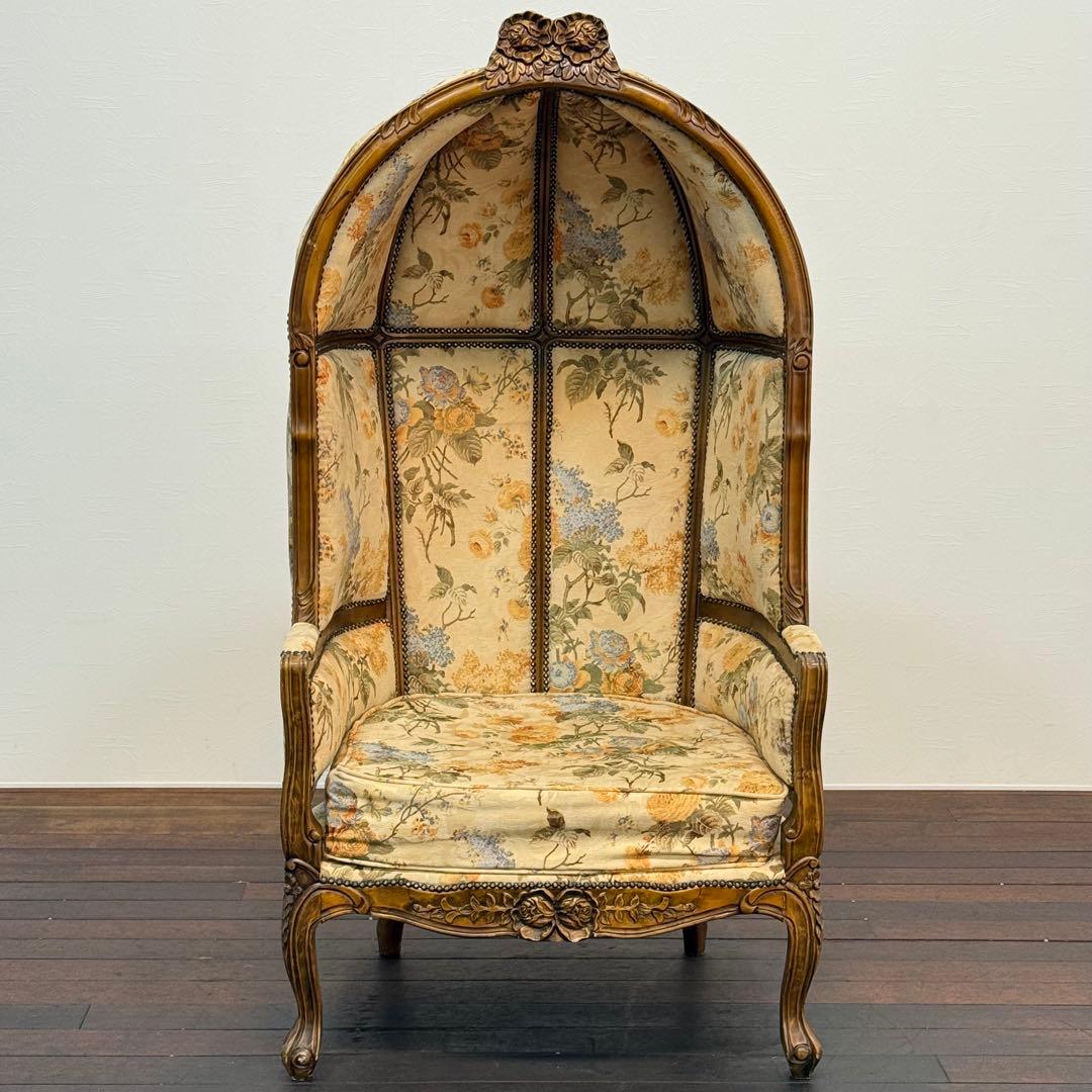 H21K8 ロココ調 猫脚 バルーンチェア ポーターズチェア