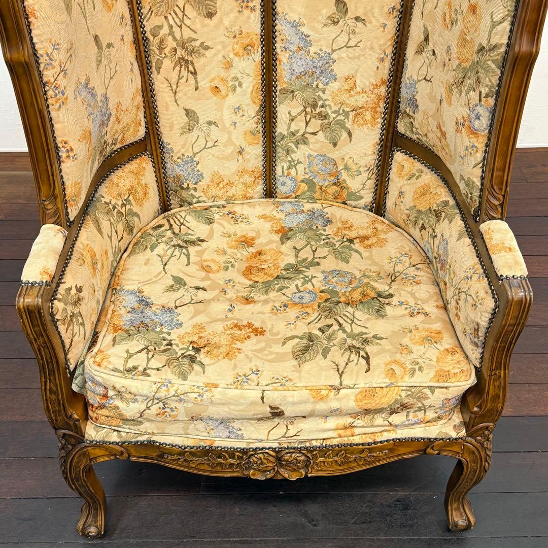 H21K8 ロココ調 猫脚 バルーンチェア ポーターズチェア