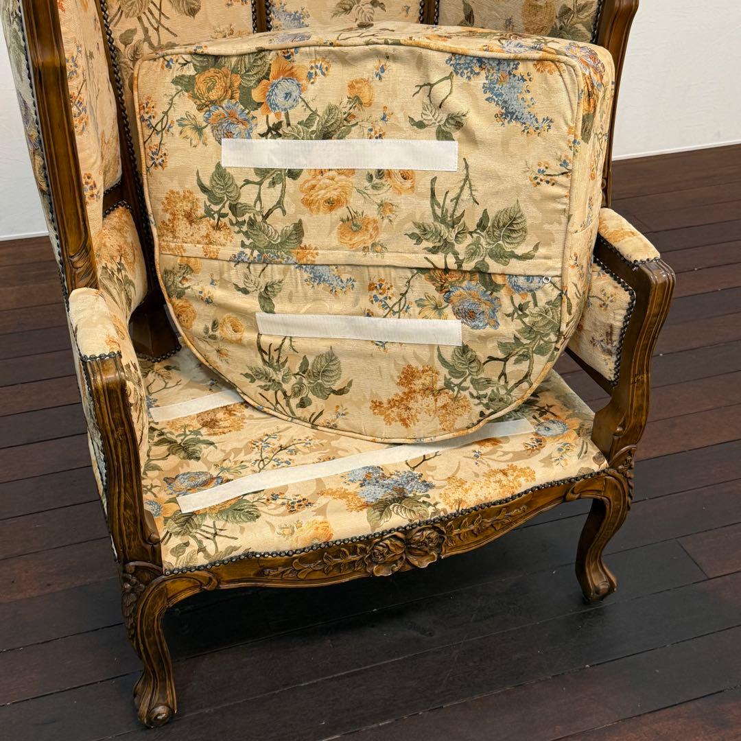 H21K8 ロココ調 猫脚 バルーンチェア ポーターズチェア