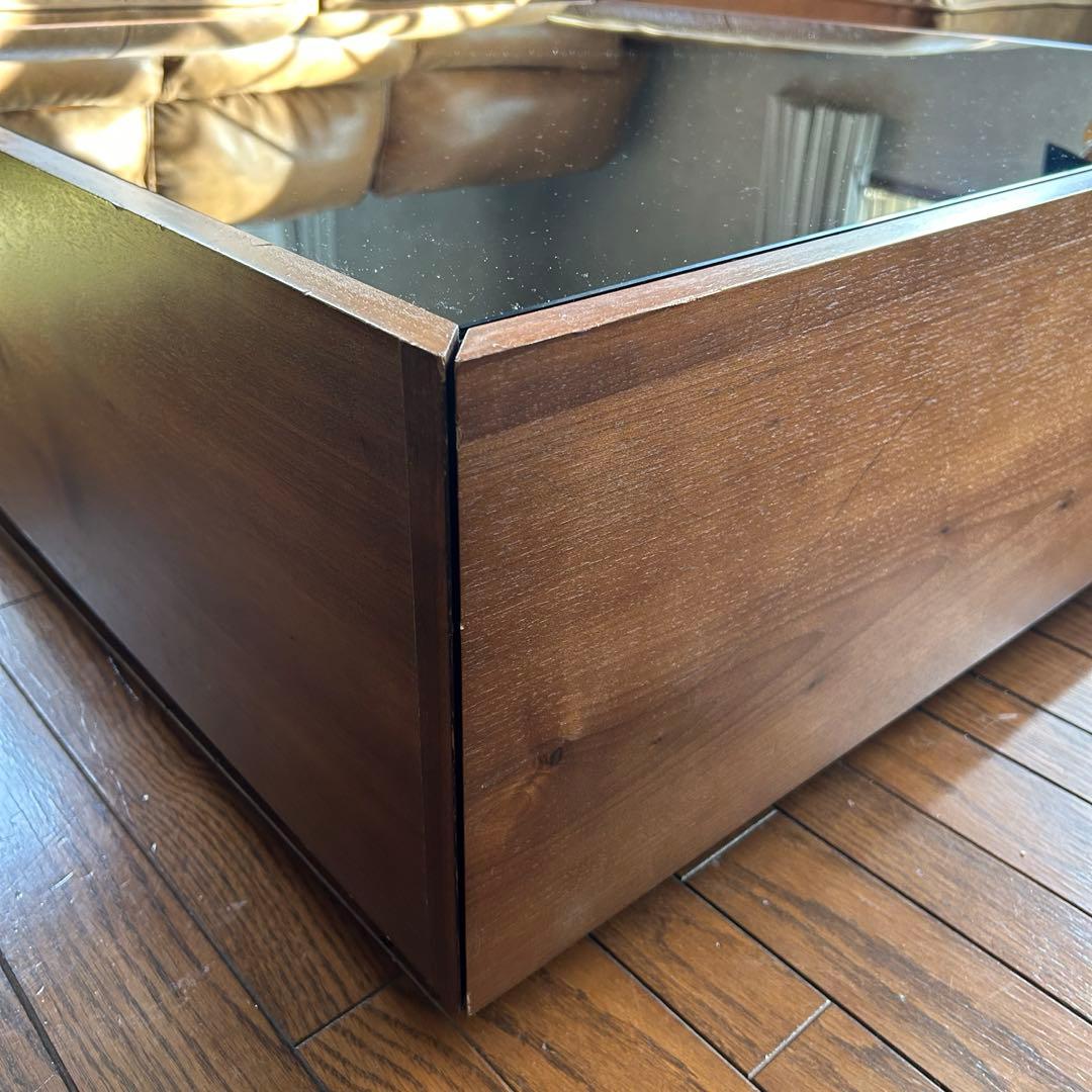 センターテーブル　ローテーブル　木製　ガラス