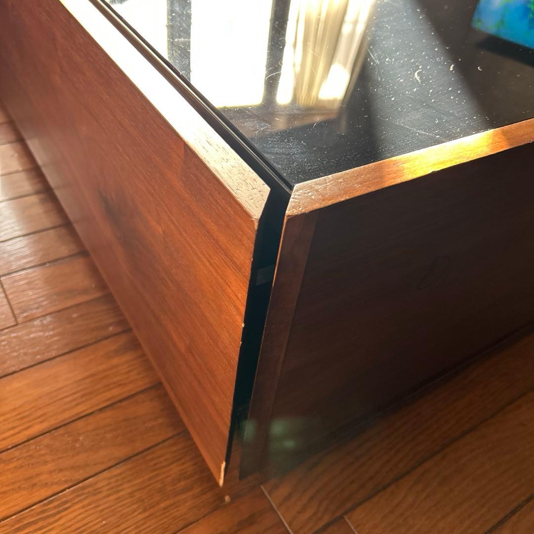 センターテーブル　ローテーブル　木製　ガラス