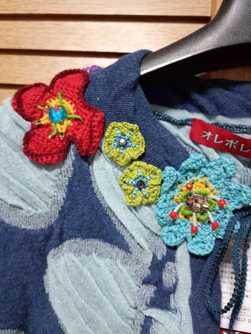 アルベロベロ　新品未使用 ボレロ　カーディガン　ブローチ付