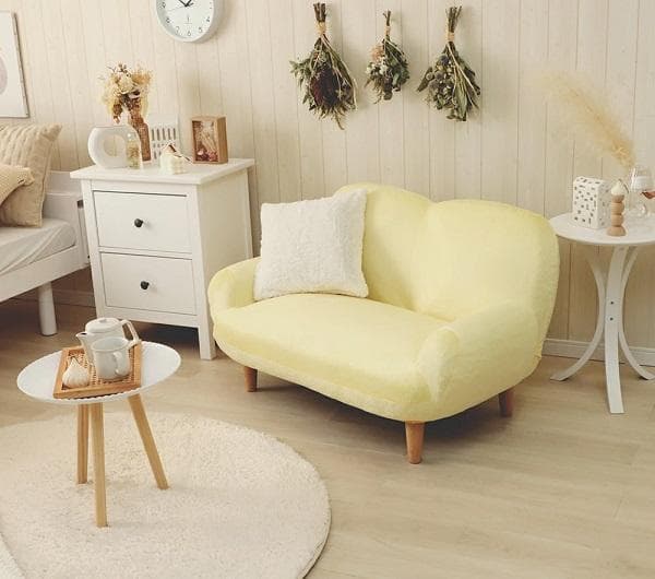 日本製 コンパクト カウチソファ 二人掛け リクライニング 肘掛付 北欧