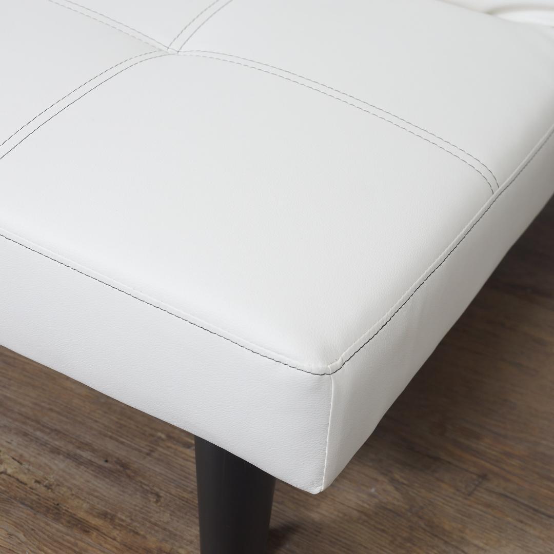 uuu【新品】レザー張り リクライニングソファ　アウトレット