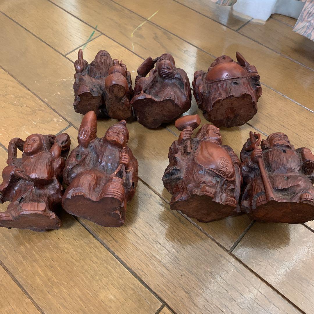 80 七福神　木彫り