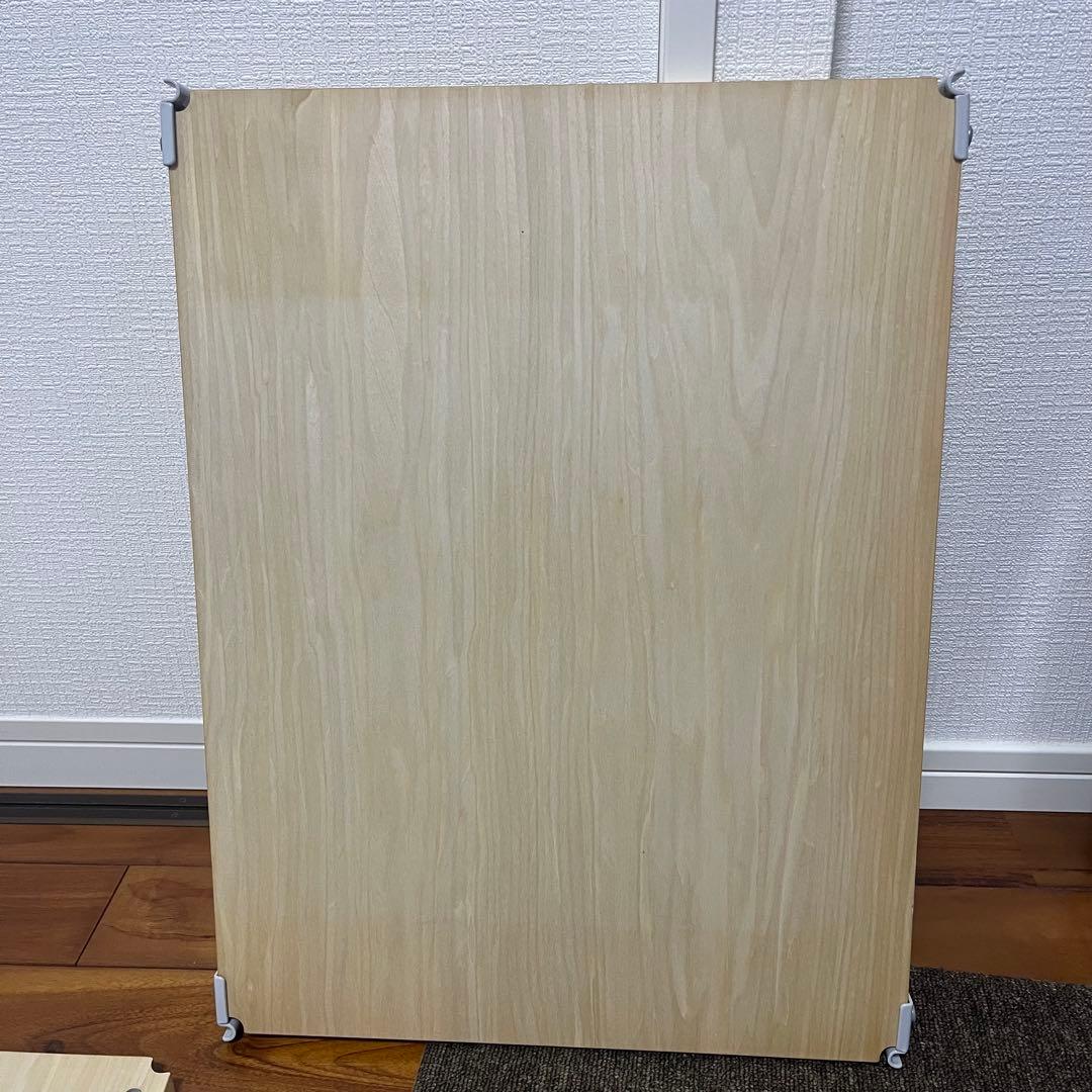 【無印良品】スチールユニットシェルフ　木製棚✖️グレー