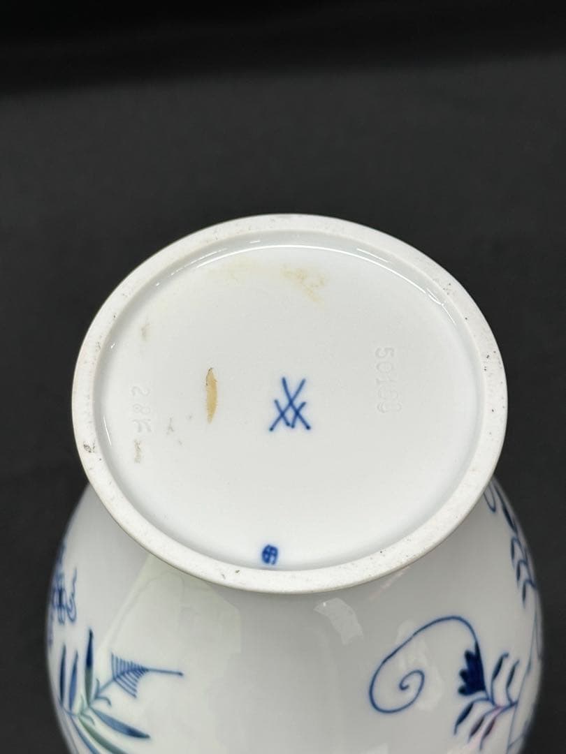 【USED美品】meissen マイセン　ブルーオニオン　花瓶　ベース