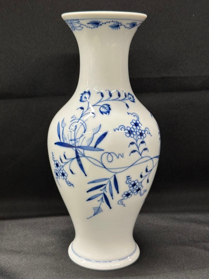 【USED美品】meissen マイセン　ブルーオニオン　花瓶　ベース