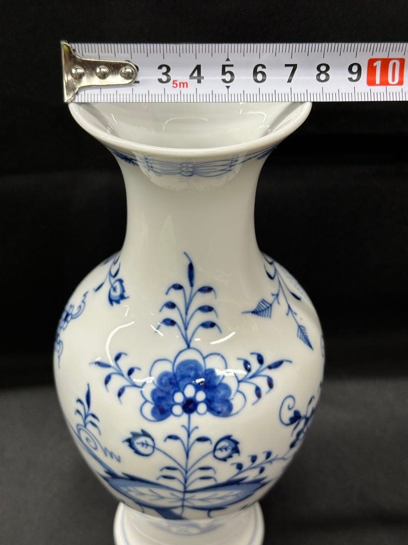 【USED美品】meissen マイセン　ブルーオニオン　花瓶　ベース