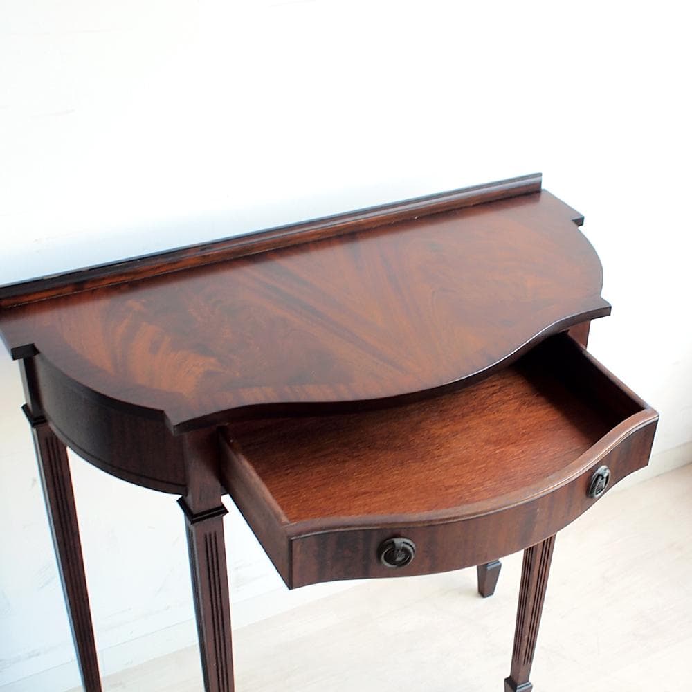 クラシカル マホガニー材 コンソールテーブル 細脚 アンティーク ZR24107