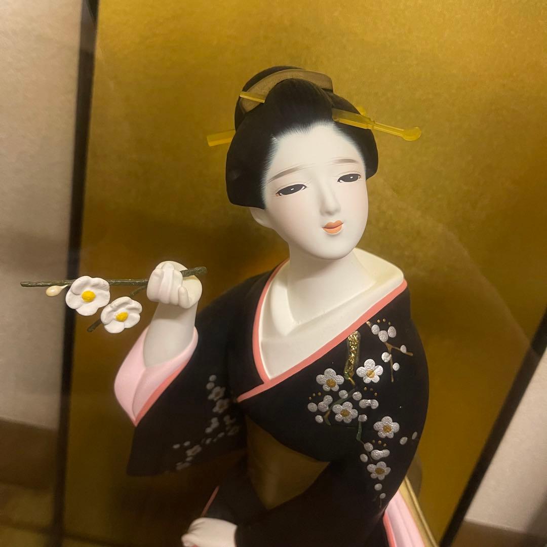 博多人形　清春　海　波　桜