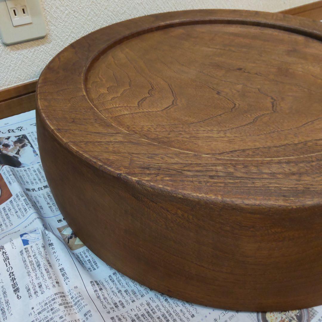 木鉢 こね鉢 51㎝ 8kg くり抜き捏ね鉢　麺 蕎麦打ち 極厚浅め 丈夫です