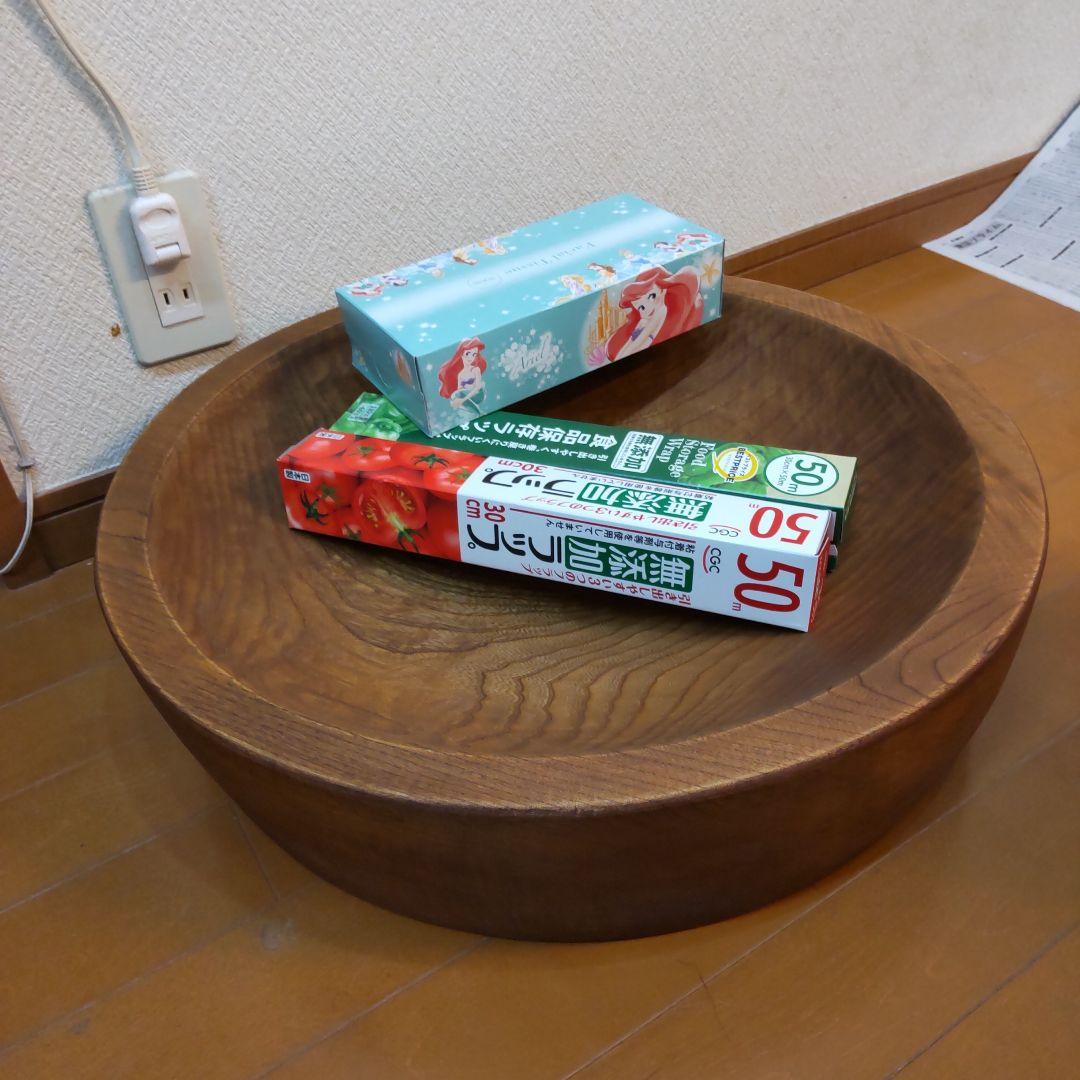 木鉢 こね鉢 51㎝ 8kg くり抜き捏ね鉢　麺 蕎麦打ち 極厚浅め 丈夫です