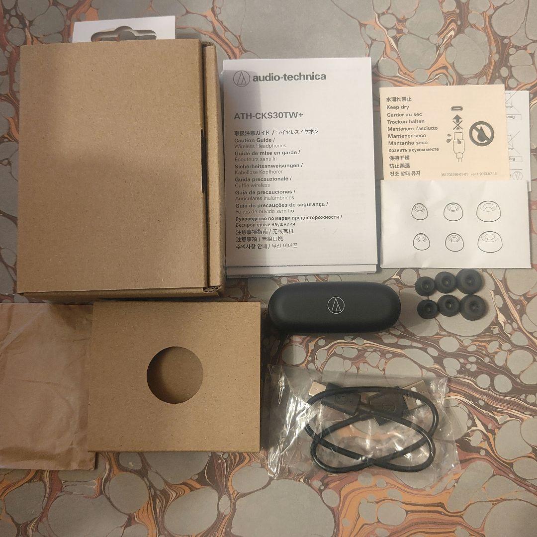 オーディオテクニカ ATH-CKS30TW+ BK ノイズキャンセリング 黒