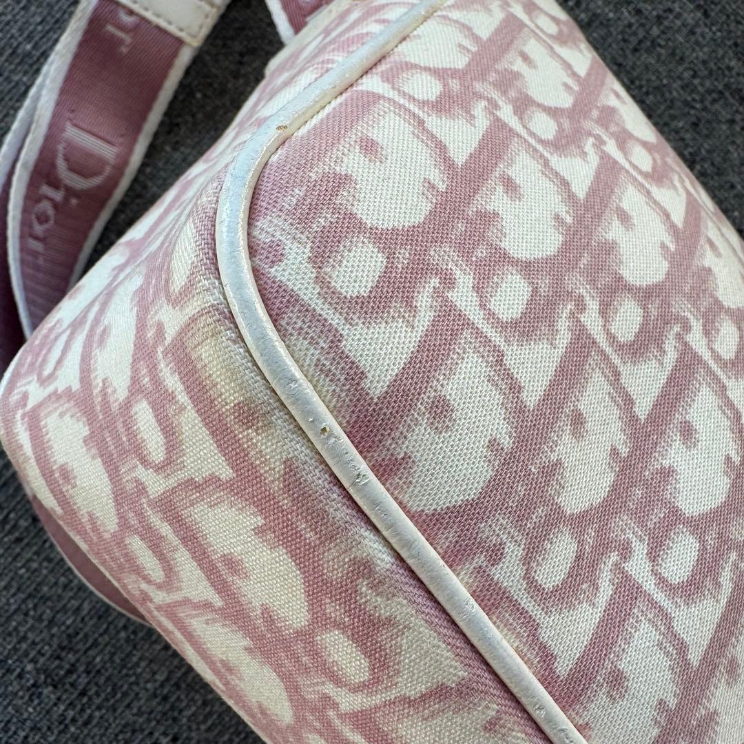 クリスチャンディオール　トロッター　ショルダーバッグ ピンク　フラワー