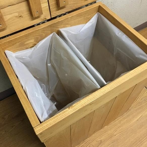 【引取可能】分別ゴミ箱 20L×2袋対応ハンドメイドアンティーク風ダストボックス