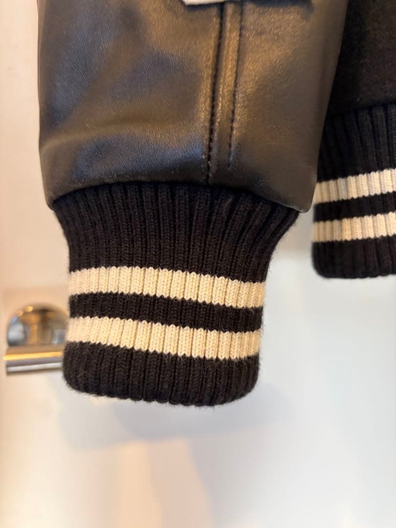 【美品】ヒステリックグラマー hys アップリケスタジャン メンズS 黒白