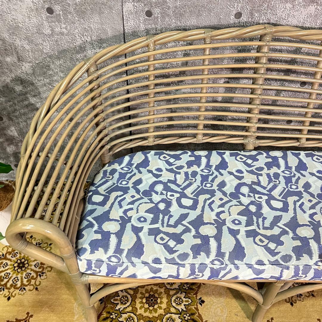 ꧁カサブランカ꧂ CASABLANCA 2人掛けソファ 2Pソファ ラタン 籐