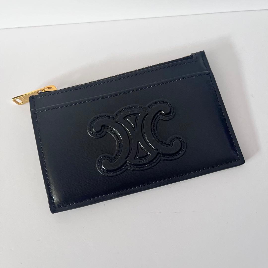 ジップ付きカードホルダー キュイル トリオンフ / シャイニーカーフスキン