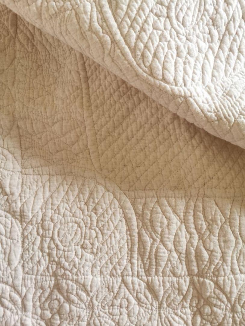 ヴィンテージフランス ブティキルト風 向日葵モチーフ 64㎝大型クッションカバー