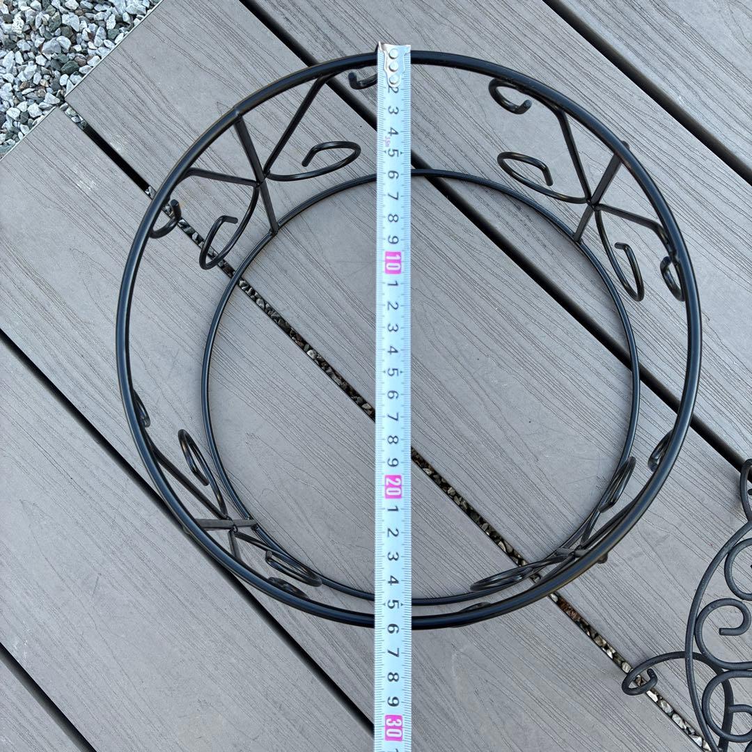 【玉もね様お取り置き】アイアン プランター台 葉のデザイン　4個セット