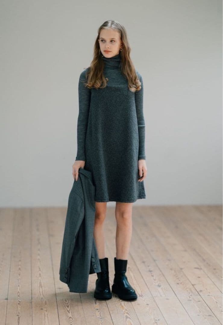 pois ポワ square poodle onepiece ワンピース M