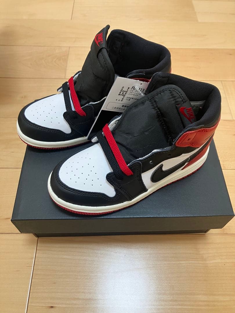 スニーカー Air Jordan1 Retro High OG Black Toe 16cm