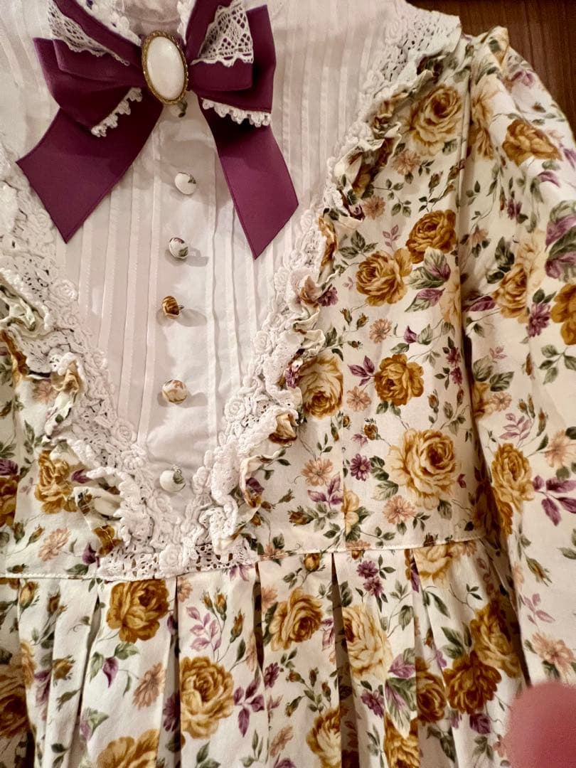 Rococo庭園ワンピース　ジャスミン×オフ白 BABY