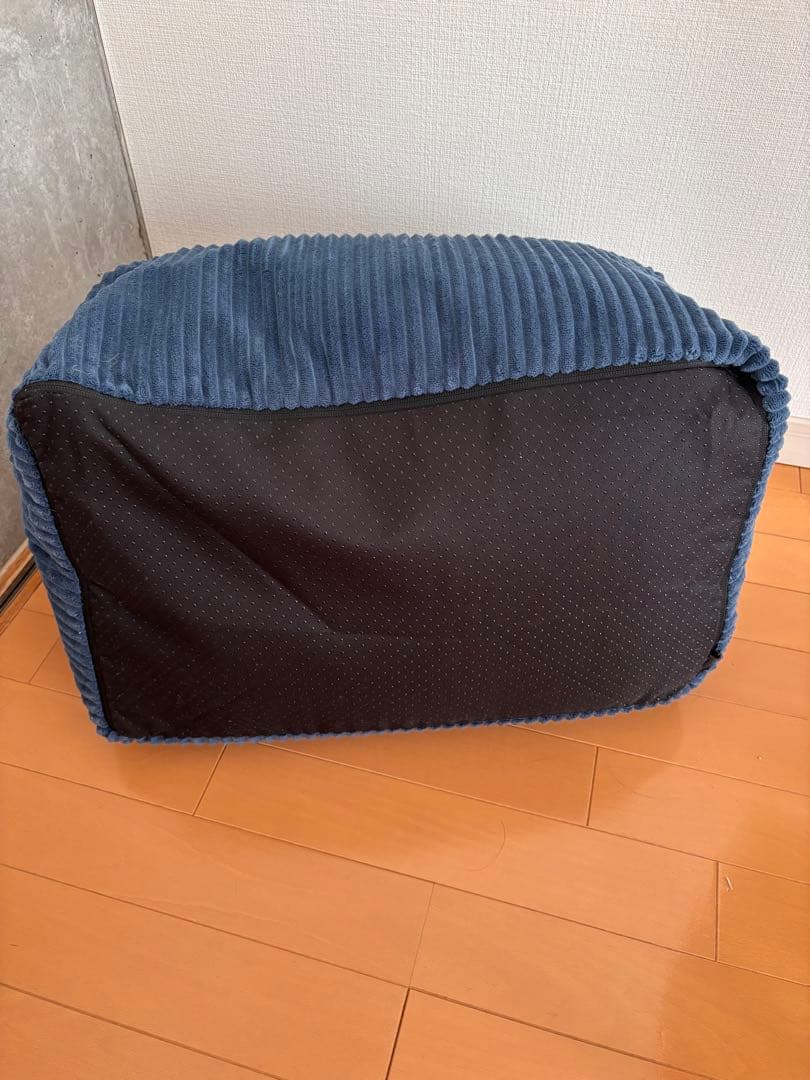 LOOSY HUGME 1人掛けビーズソファ NAVY ネイビー　オットマン付き