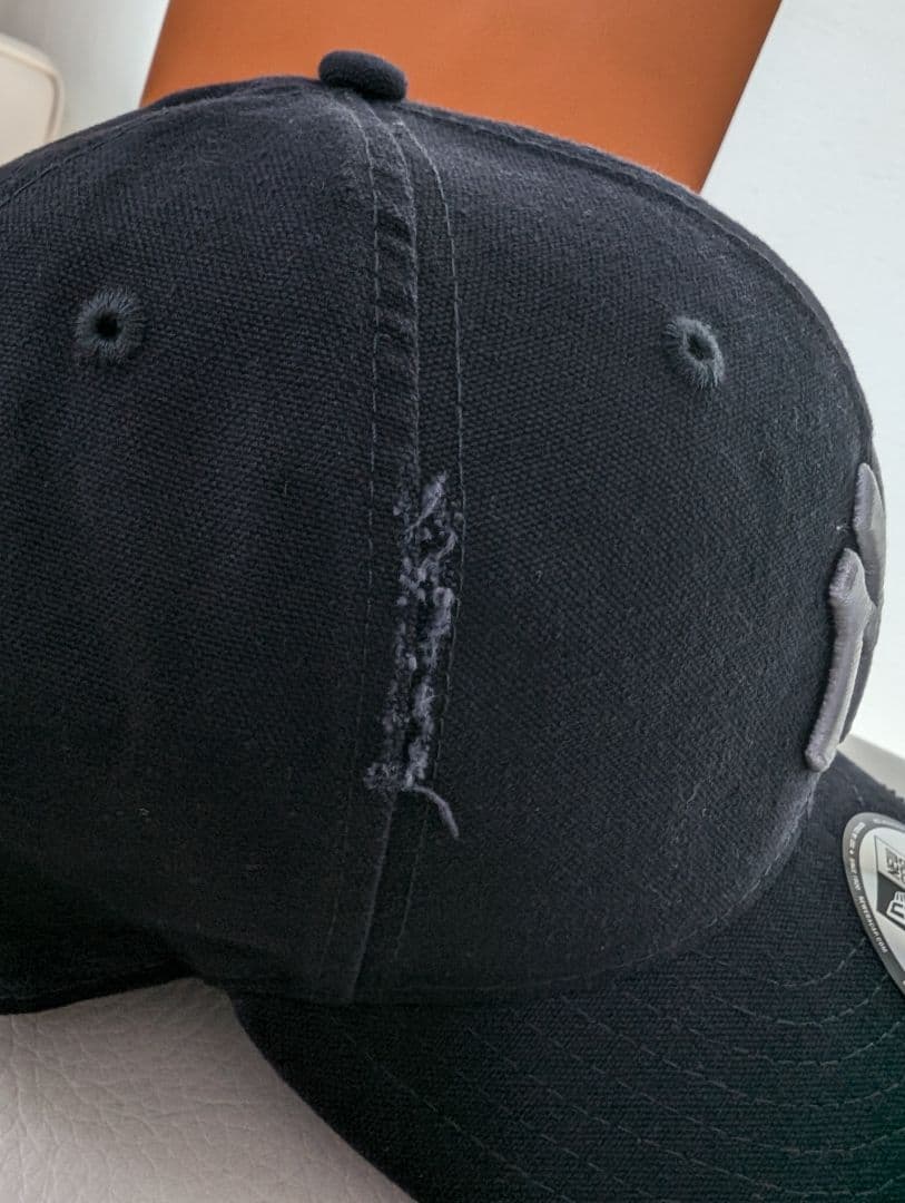 ビームス✕ニューエラ ダメージ キャップ ★ヤンキース★ネイビー帽子