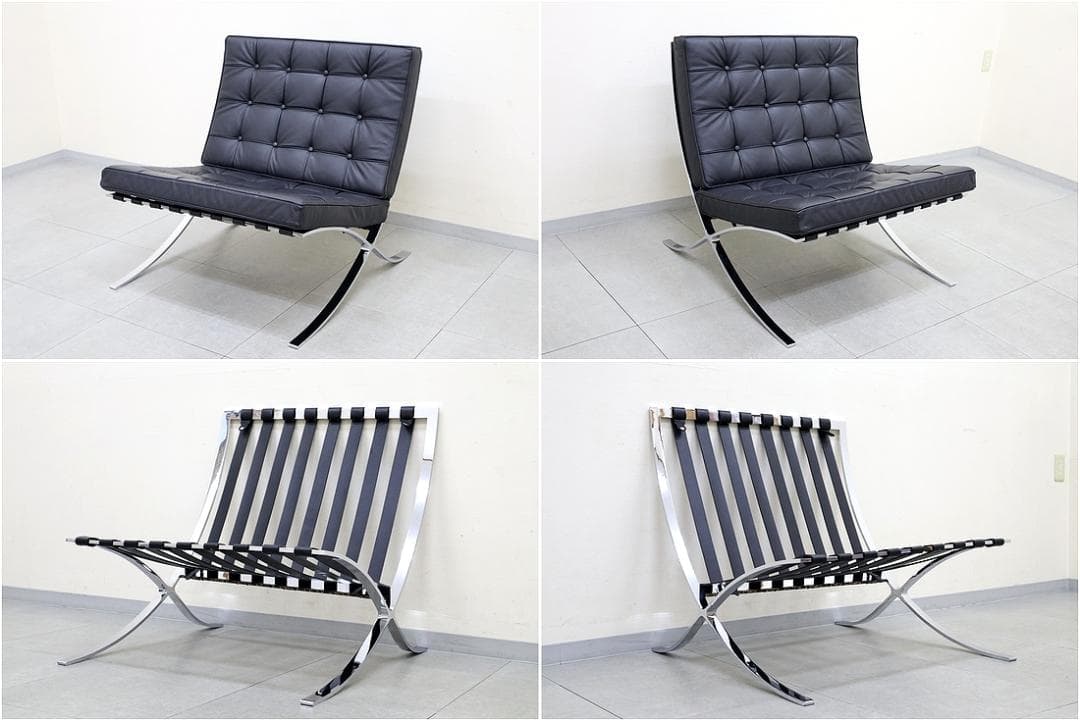 バルセロナチェア 本革 1P 1人掛け ソファ ラウンジ チェア リプロダクト