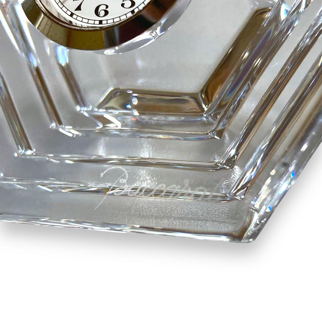 Ⴤ1092ꕤ極美品 Baccarat バカラ 置時計 六角形 オルセー クォーツ