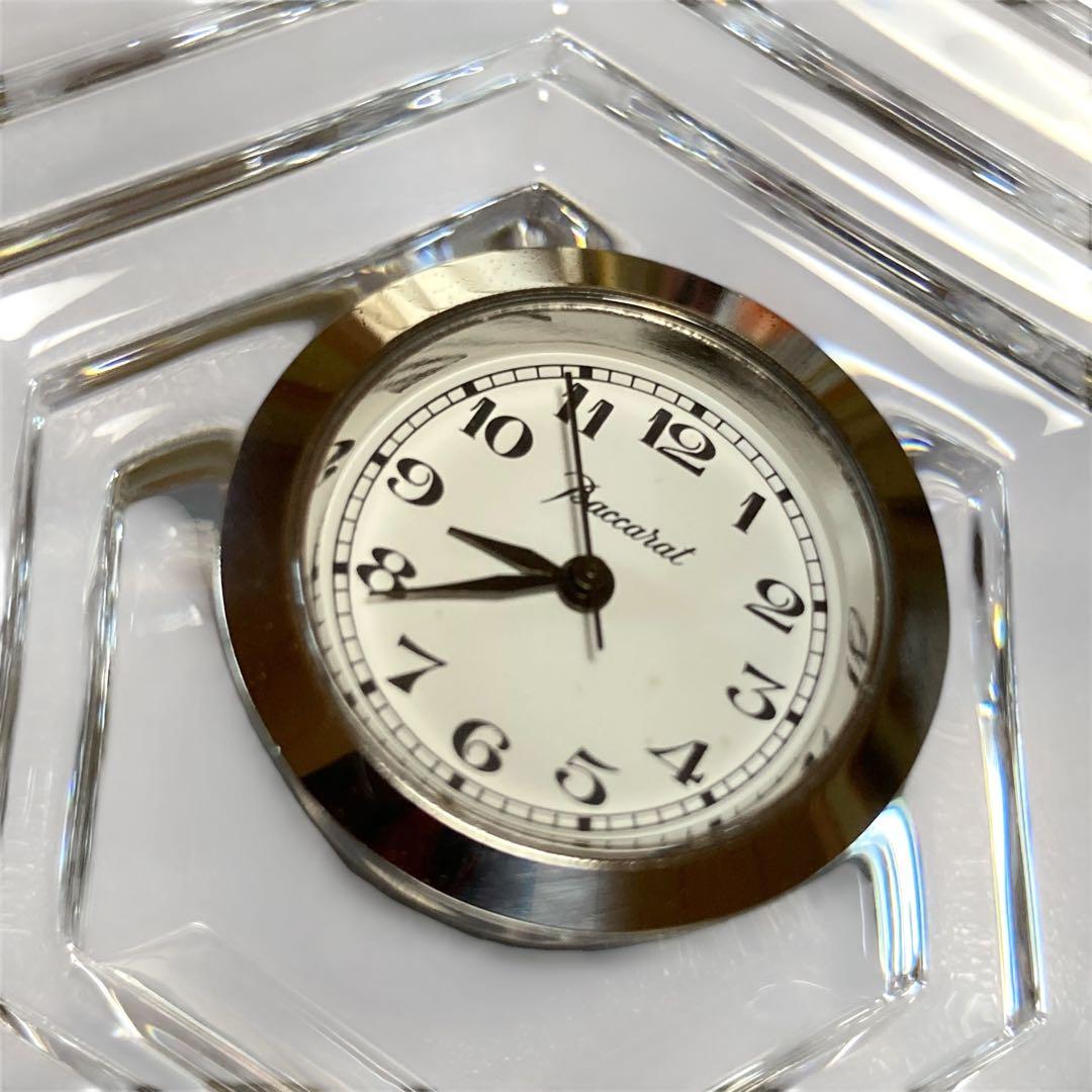 Ⴤ1092ꕤ極美品 Baccarat バカラ 置時計 六角形 オルセー クォーツ