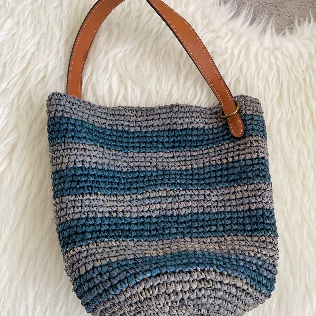 ポロラルフローレン　かごバッグ　ロゴ　カゴ　ハンドバッグ