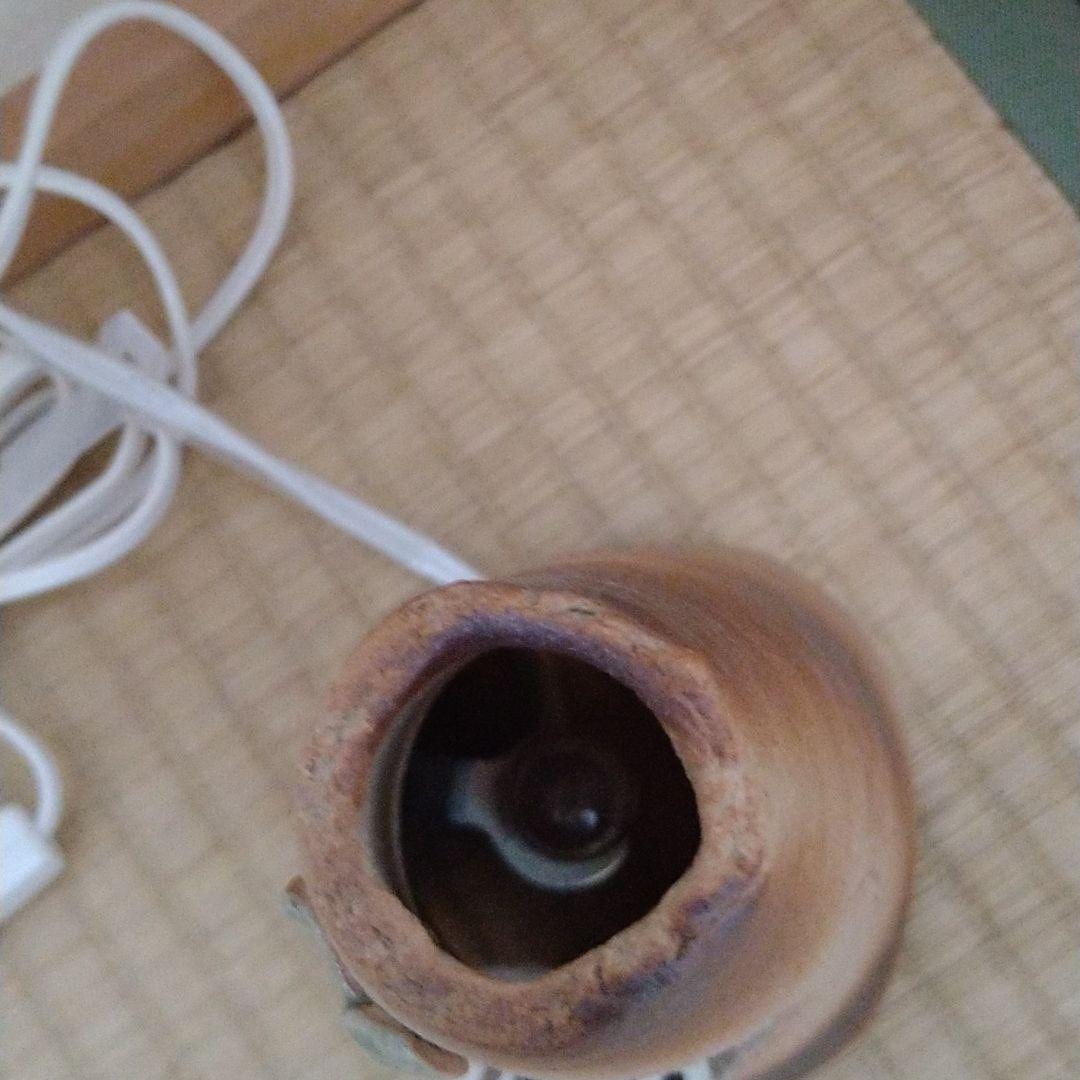 信楽焼　フクロウ　電気スタンド　美品