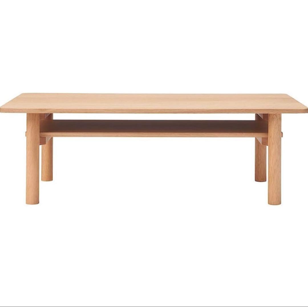 無印良品　木製ローテーブル オーク材　幅110cm