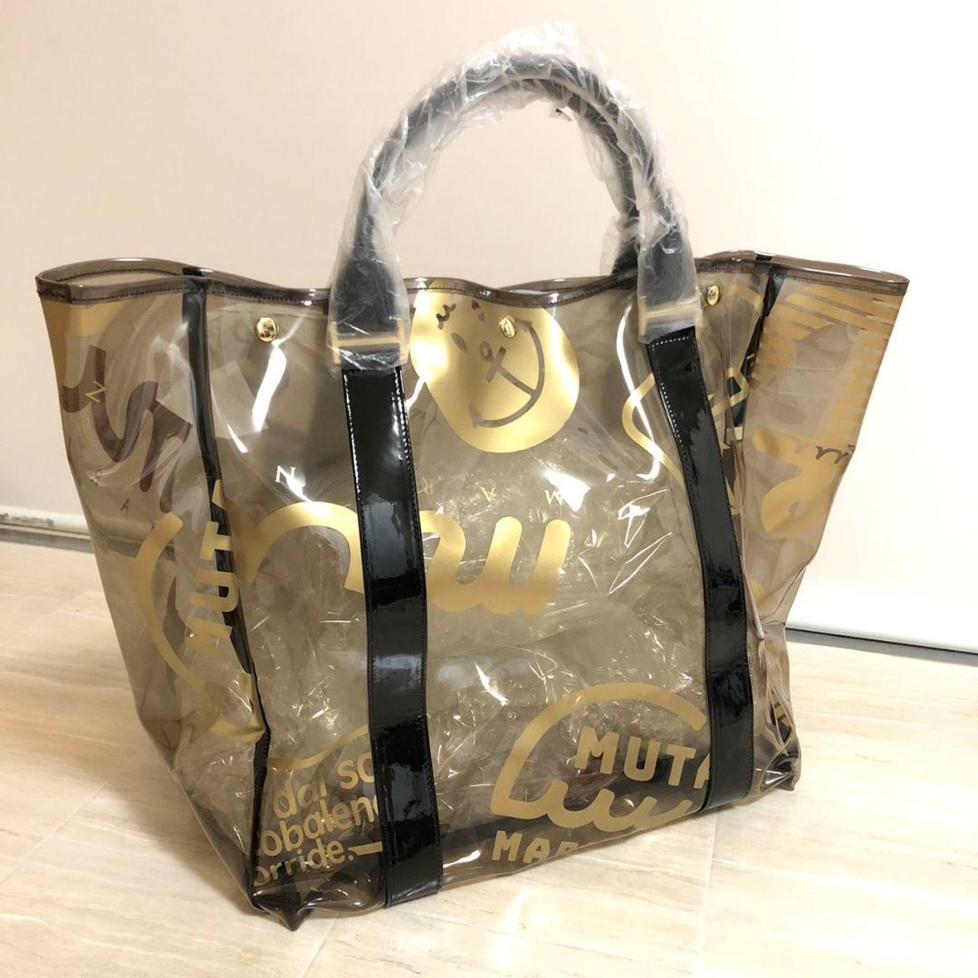 MUTA MARINEムータマリン クリア トートバッグビーチバッグ ブラック