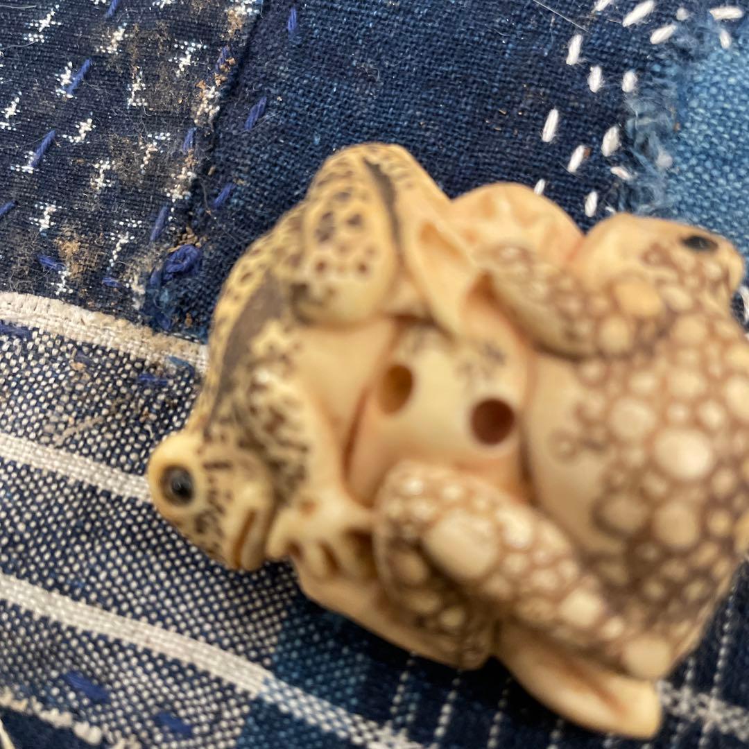 根付け、アンティーク、3点