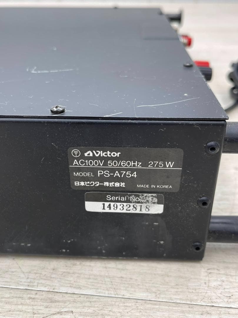 ビクター 4チャンネル パワーアンプ PS-A754 動作確認済 音響機器