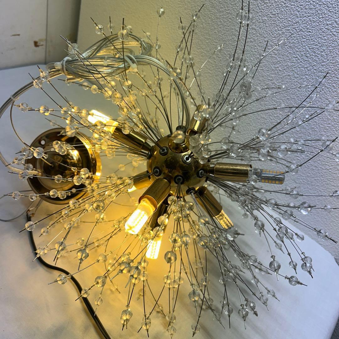 【吊照明】モダンガラスシャンデリア 8灯 クリスタル