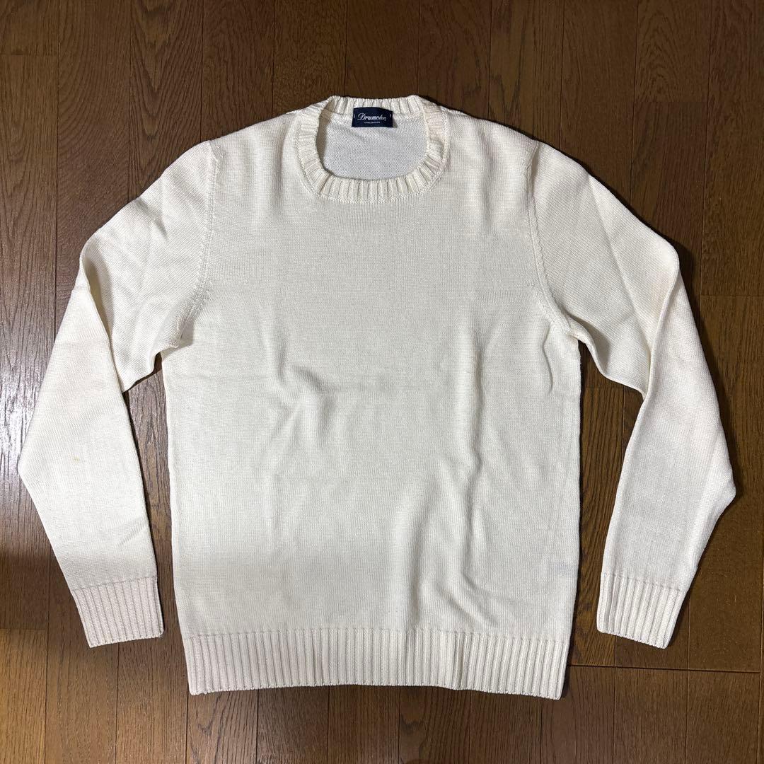 ⭐️Drumohr ドルモア ウール100%クルーネック ニット セーター 44