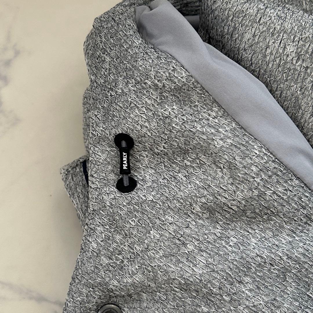 パーリーゲイツ 2023年モデル ダウンベスト 総柄 フード ロゴ サイズ5