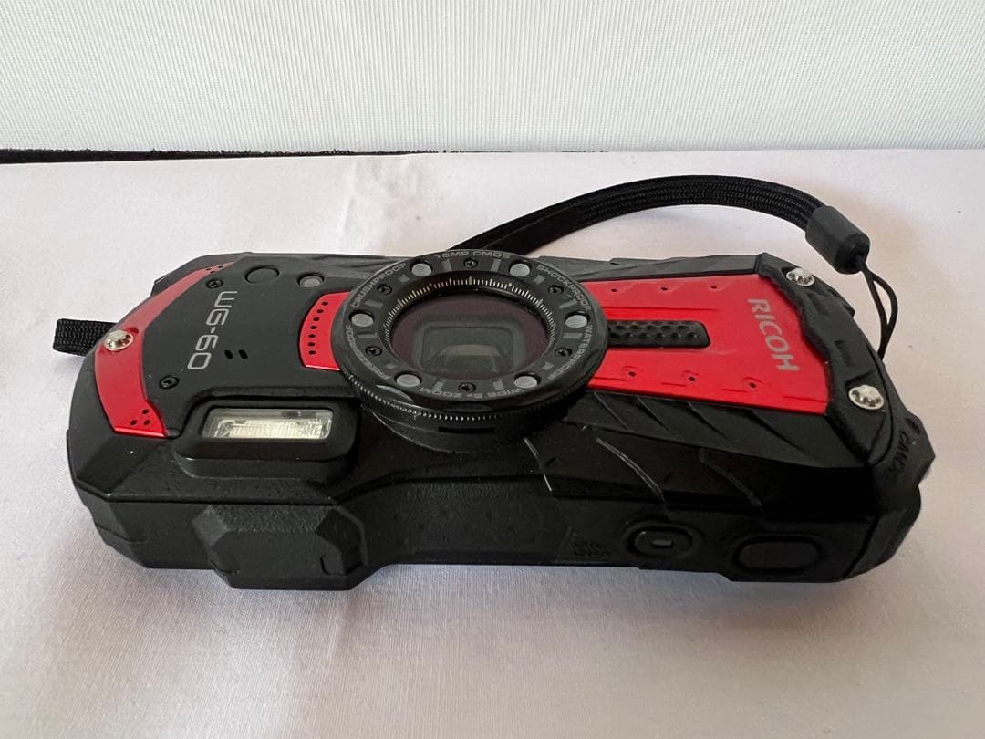 RICOH WG-60 コンパクトデジタルカメラ 黒/赤