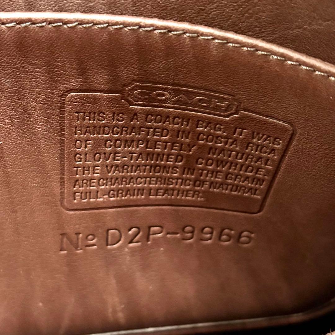 美品✨オールドコーチ ショルダーバッグ レザー ブラウン 9966 ゴールド金具