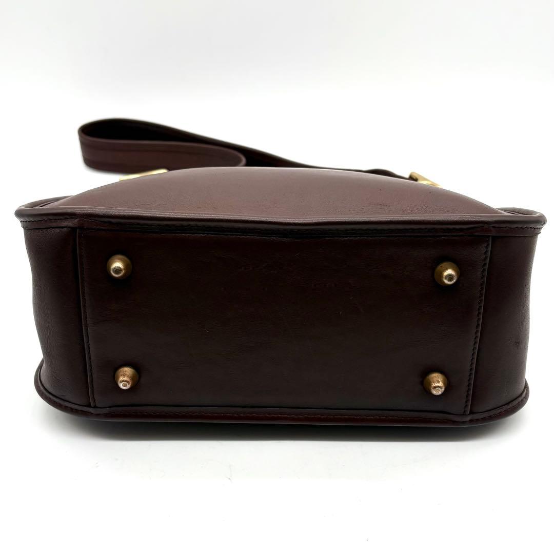 美品✨オールドコーチ ショルダーバッグ レザー ブラウン 9966 ゴールド金具